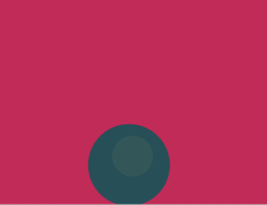 In this GIF, a large circle on a red background appears to throb in response to the boiling soup's sound. The circle's movement is synchronized with the soup's bubbling, growing larger with louder pops and settling down as the sounds soften, creating a visual representation of the soup's dynamic boiling process.