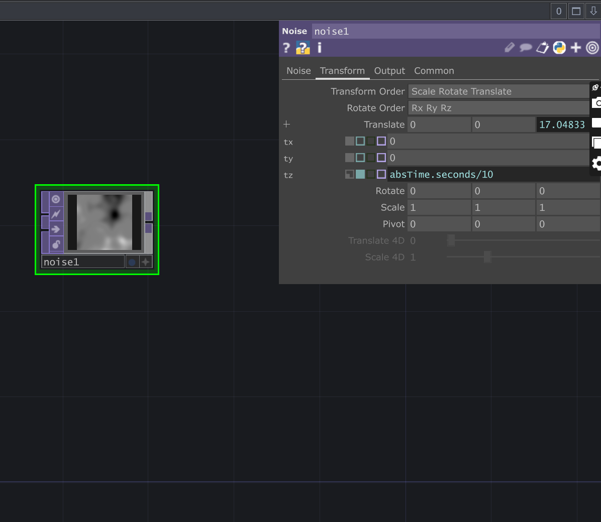 <b>Adding Motion to Noise<b><br>In this step, we added animation to the noise by using a time-based expression. By animating the noise, we gave movement to the particle system. This made the particles react in a more dynamic way and created a more expressive final visual.